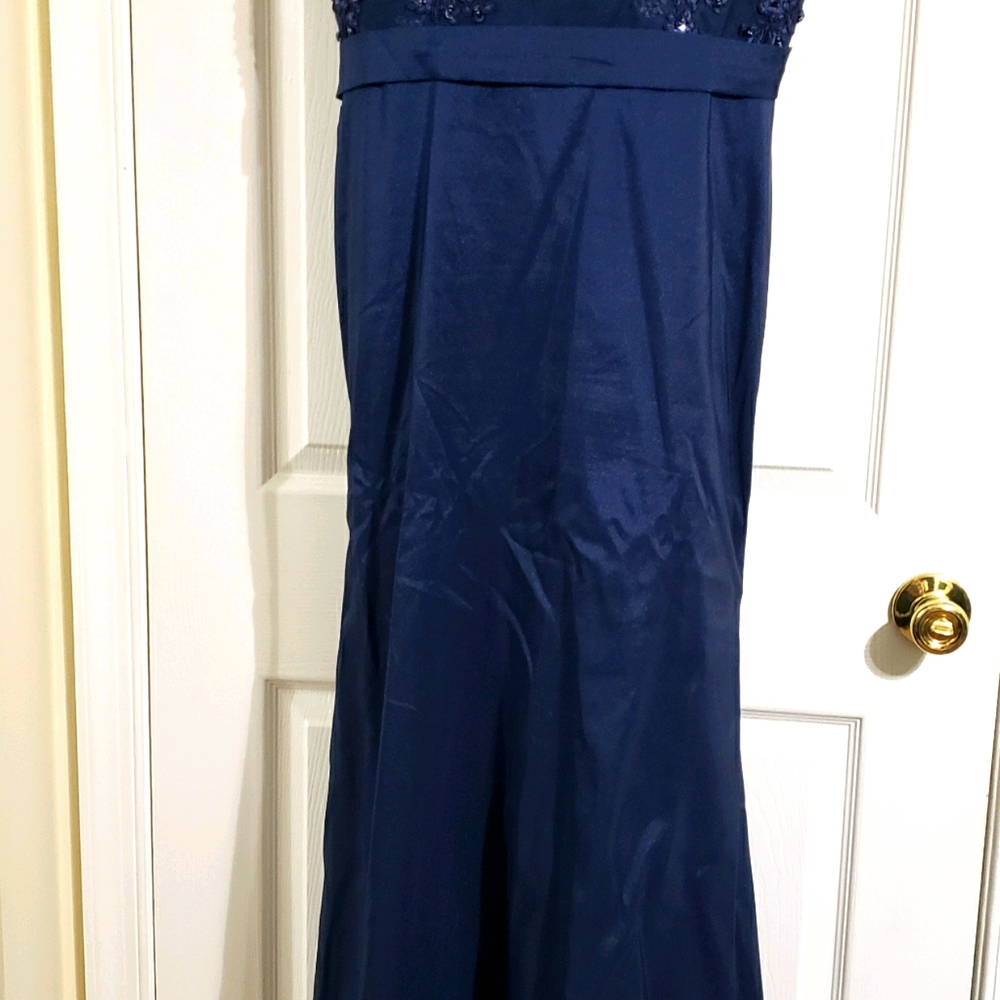 Navy blue gown